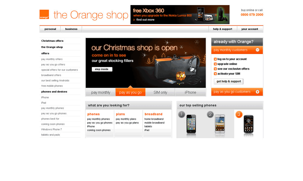 Orange website images