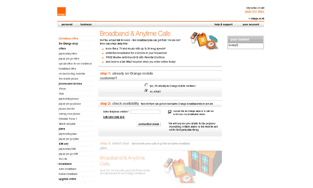 Orange website images